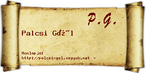 Palcsi Gál névjegykártya